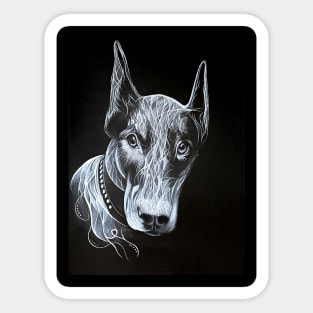 Doberman Spiritual Art Sticker